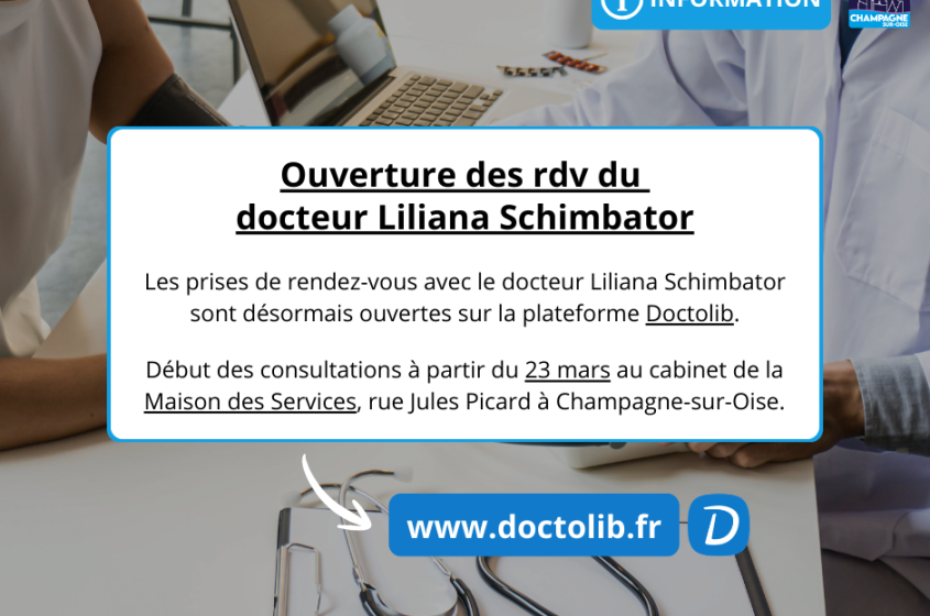 Ouverture des rdv du docteur Schimbator - 10.03.2026