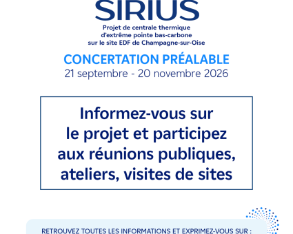Projet SIRIUS : participez aux rencontres de la concertation préalable - 16.09.2026