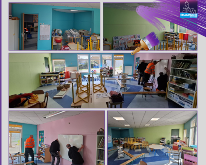 Travaux peinture Maternelle Duhamel - mars 2026