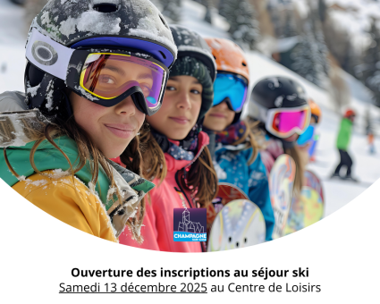 Ouverture inscriptions séjour ski 2026 - Club Ados
