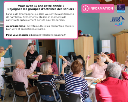 Vous avez 65 ans cette année ? Rejoignez les groupes d’activités des seniors champenois !