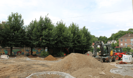Travaux cours Oasis élémentaire stade - 23.07.2025