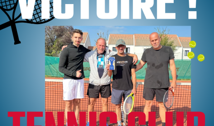 Victoire de l’équipe n°2 hommes du Tennis Club de Champagne
