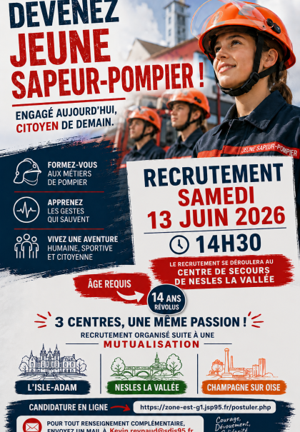 Recrutement jeunes sapeurs pompiers - 13.06.2026