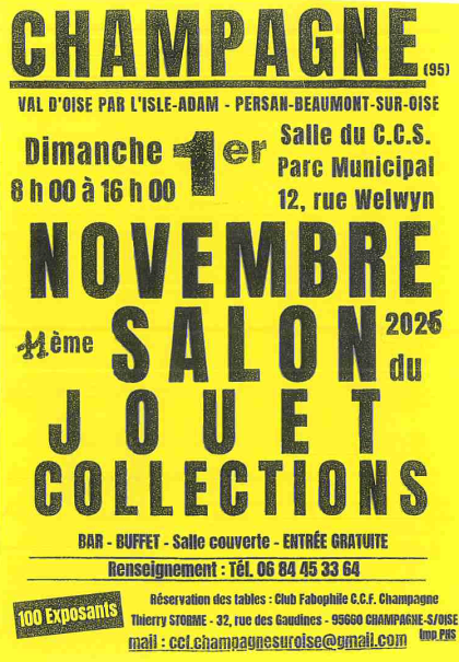Salon du jouet et toutes collections - 01.11.2026