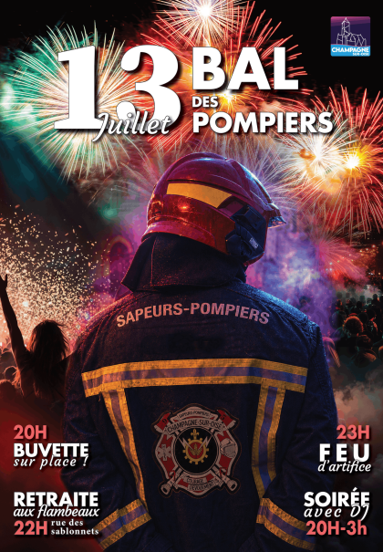 13 juillet 2026 : Bal des pompiers par l'Amicale des Pompiers de Champagne-sur-Oise