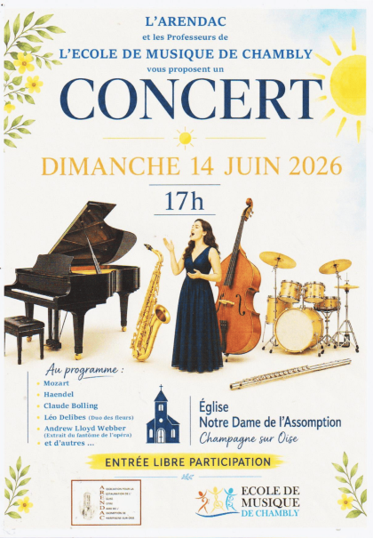 Concert à l'église ARENDAC - 13.06.2026
