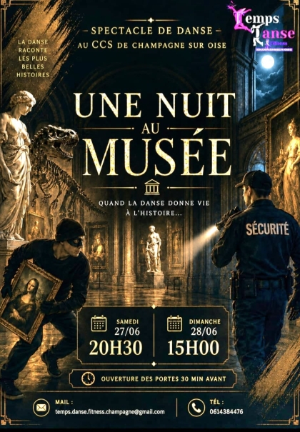 Gala Temps Danse et Fitness : « La nuit au musée » - 27 &amp; 28.06.2026