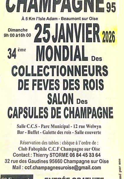 Mondial des collectionneurs de fèves des rois &amp; Salon des capsules - 25.01.2026