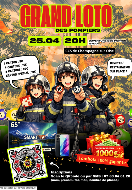 Grand loto des Pompiers - 25.04.2026