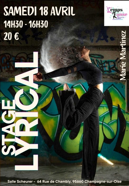 Stage LYRICAL de Temps Danse et Fitness - 18.04.2026