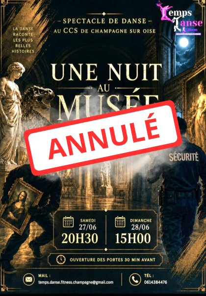 Gala Temps Danse et Fitness : « La nuit au musée » - 27 &amp; 28.06.2026
