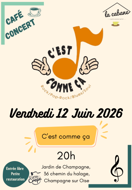 Café concert Café Asso La Cabane - 12.06.2026