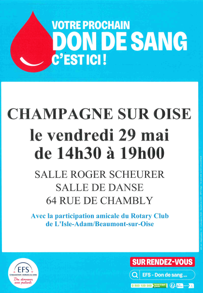 Don du sang - 29.05.2026