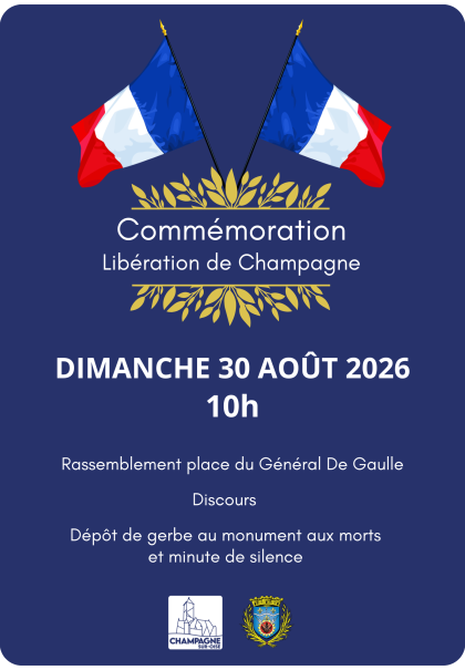 Commémoration libération de Champagne - 30.08.2026