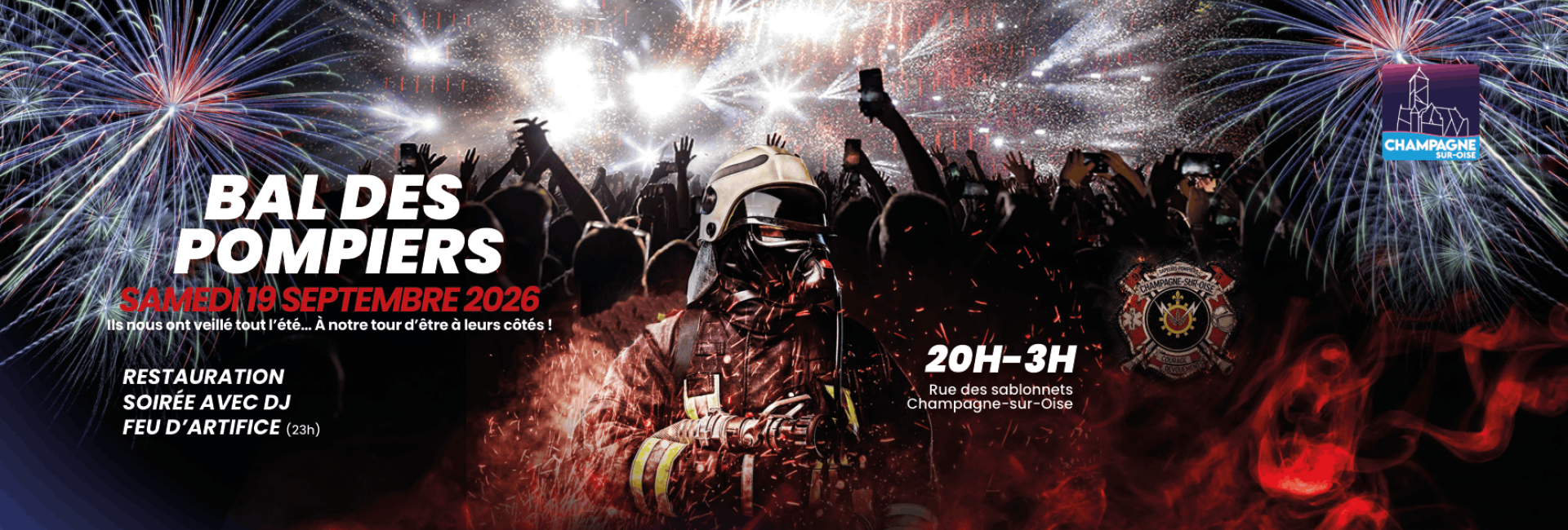Bal des Pompiers par l'Amicale des Sapeurs Pompiers de Champagne - 19.09.2026