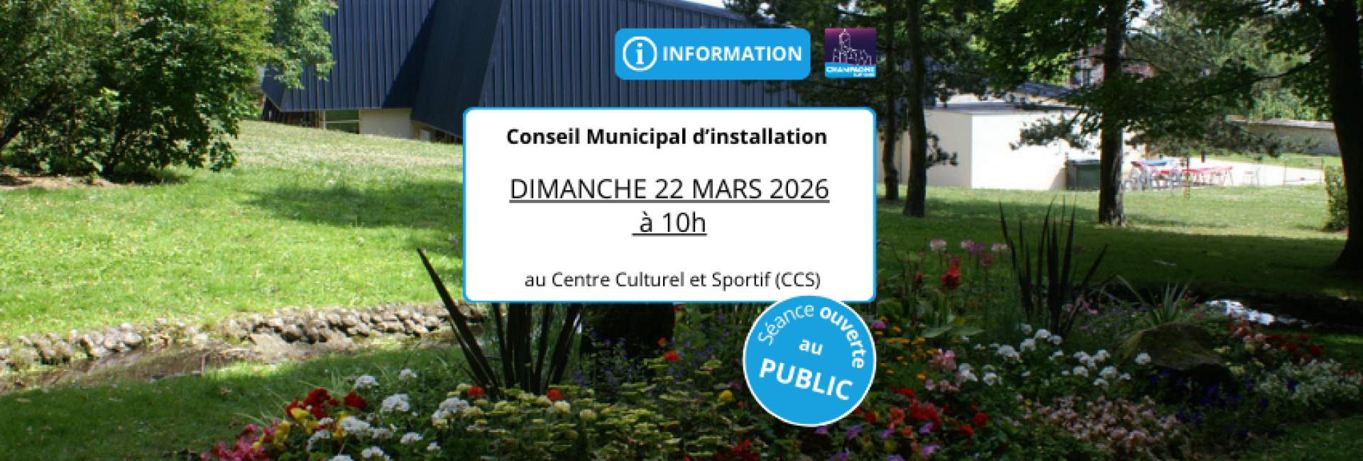 Bannière Conseil municipal d'installation - 22.03.2026