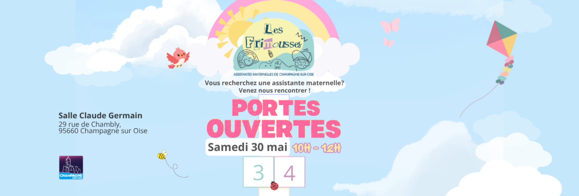 Bannière Portes ouvertures Les Frimousses - 30.05.2026