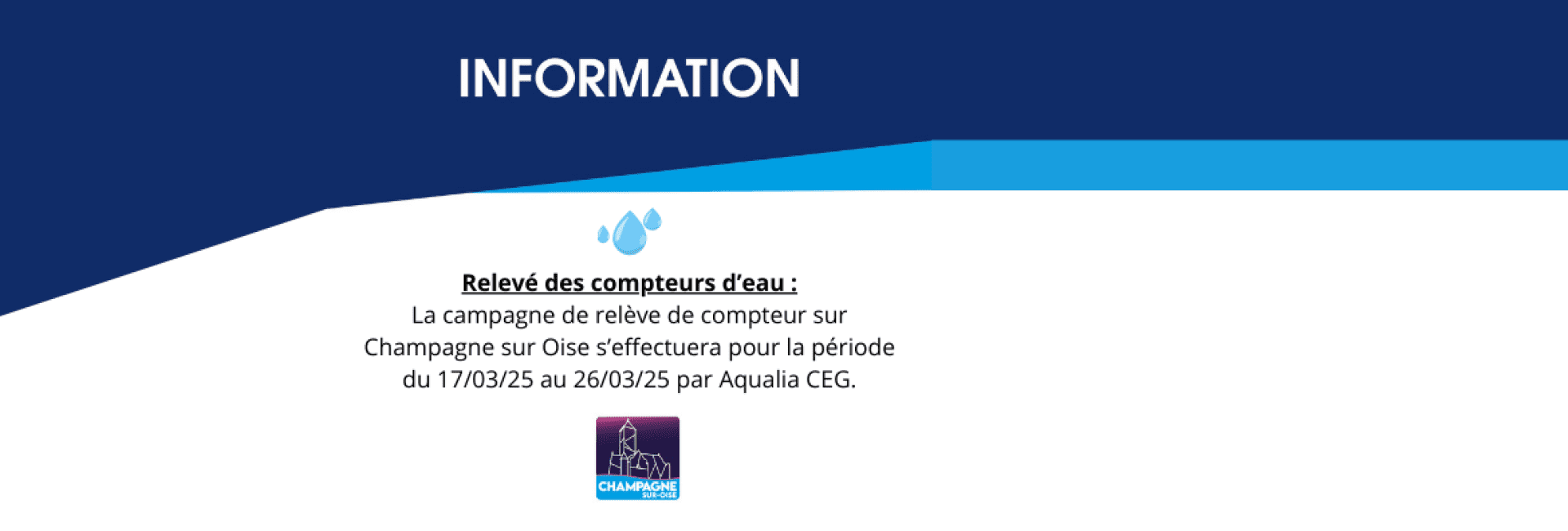 Relevé des compteurs d'eau - mars 2025