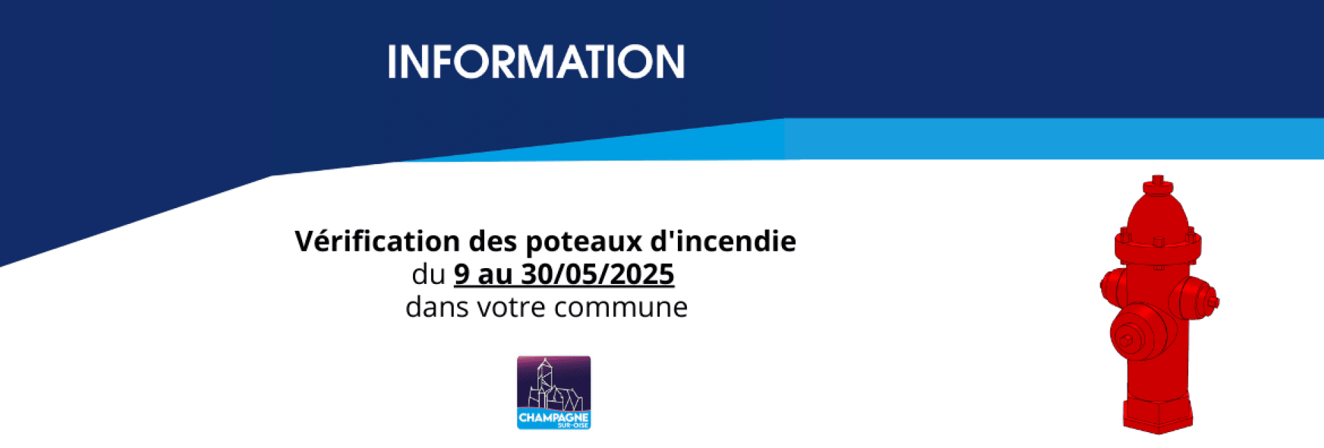 Vérification des poteaux d'incendie - mai 2025
