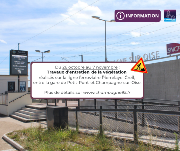 Travaux d’entretien de la végétation ligne ferroviaire Pierrelaye–Creil - Octobre 2026