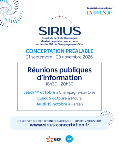 Réunions publiques d'information, Projet SIRIUS - 01.10.2026