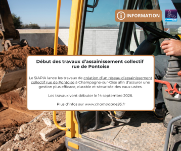 Travaux assainissement rue de Pontoise - 14.09.2026
