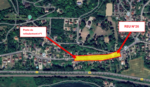 Plan 1, travaux assainissement rue de Pontoise - Septembre 2026 