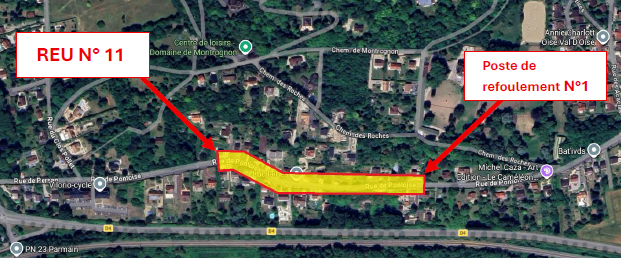 Plan 2, travaux assainissement rue de Pontoise - Septembre 2026 