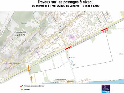 Schéma de déviation lors des travaux passage à niveau