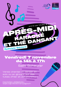 Après-midi karaoké & thé dansant spéciale séniors - 07.11.2025