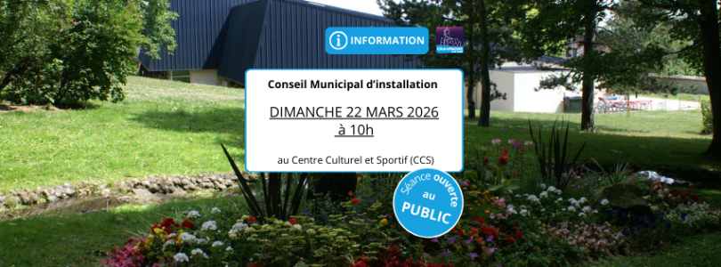 Bannière Conseil municipal d'installation - 22.03.2026