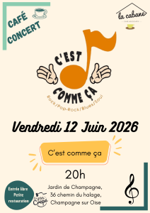Café concert Café Asso La Cabane - 12.06.2026