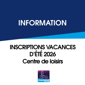 Inscriptons vacances été 2026 - Centre de Loisirs
