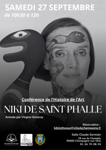Conférence de l'Art : Niki de Saint Phalle - 27.09.2025