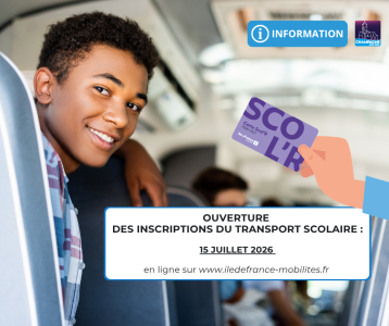 Ouverture des inscriptions aux transports scolaires 2026-2027 - 15.07.2026