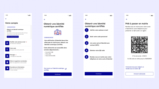 Etapes  Certification identité numérique