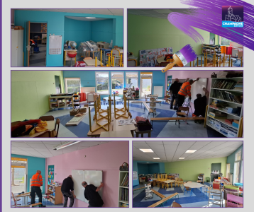 Travaux peinture Maternelle Duhamel - mars 2026