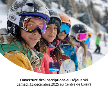 Ouverture inscriptions séjour ski 2026 - Club Ados