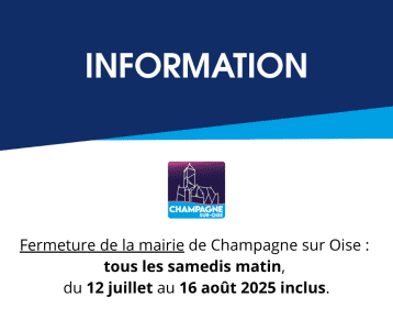 Fermeture de la mairie tous les samedis du &é juillet au 16 août 2025 inclus.