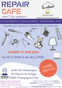 Repair Café La Cabane - 27.06.2026