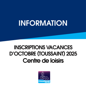 Inscription vacances d'octobre (Toussaint) 2025 - Centre de Loisirs