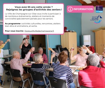 Vous avez 65 ans cette année ? Rejoignez les groupes d’activités des seniors champenois !
