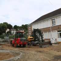 Travaux cours Oasis élémentaire stade - 23.07.2025