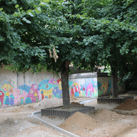 Travaux cours Oasis élémentaire stade - 23.07.2025
