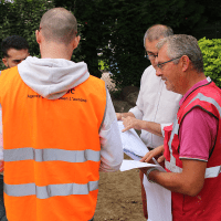 Travaux cours Oasis élémentaire stade - 23.07.2025