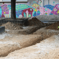 Travaux cours Oasis élémentaire stade - 23.07.2025
