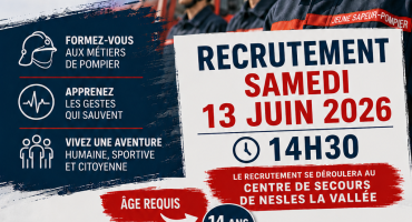 Recrutement jeunes sapeurs pompiers - 13.06.2026
