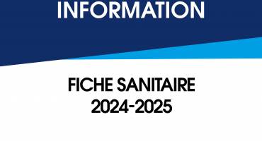 fiche sanitaire 2024-2025