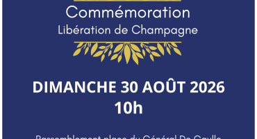 Commémoration libération de Champagne - 30.08.2026